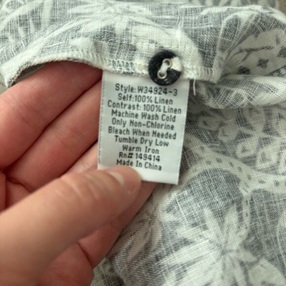 NWT Johnny Was Luciana Tank Dress Black White Sun Moon S Boho Resort Linen - Picture 15 of 16